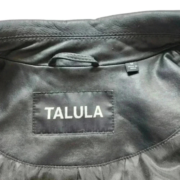 Aritzia Talula Hendrix Leather Jacket Biker  Black Silver Hardware Women's Med - Picture 14 of 16